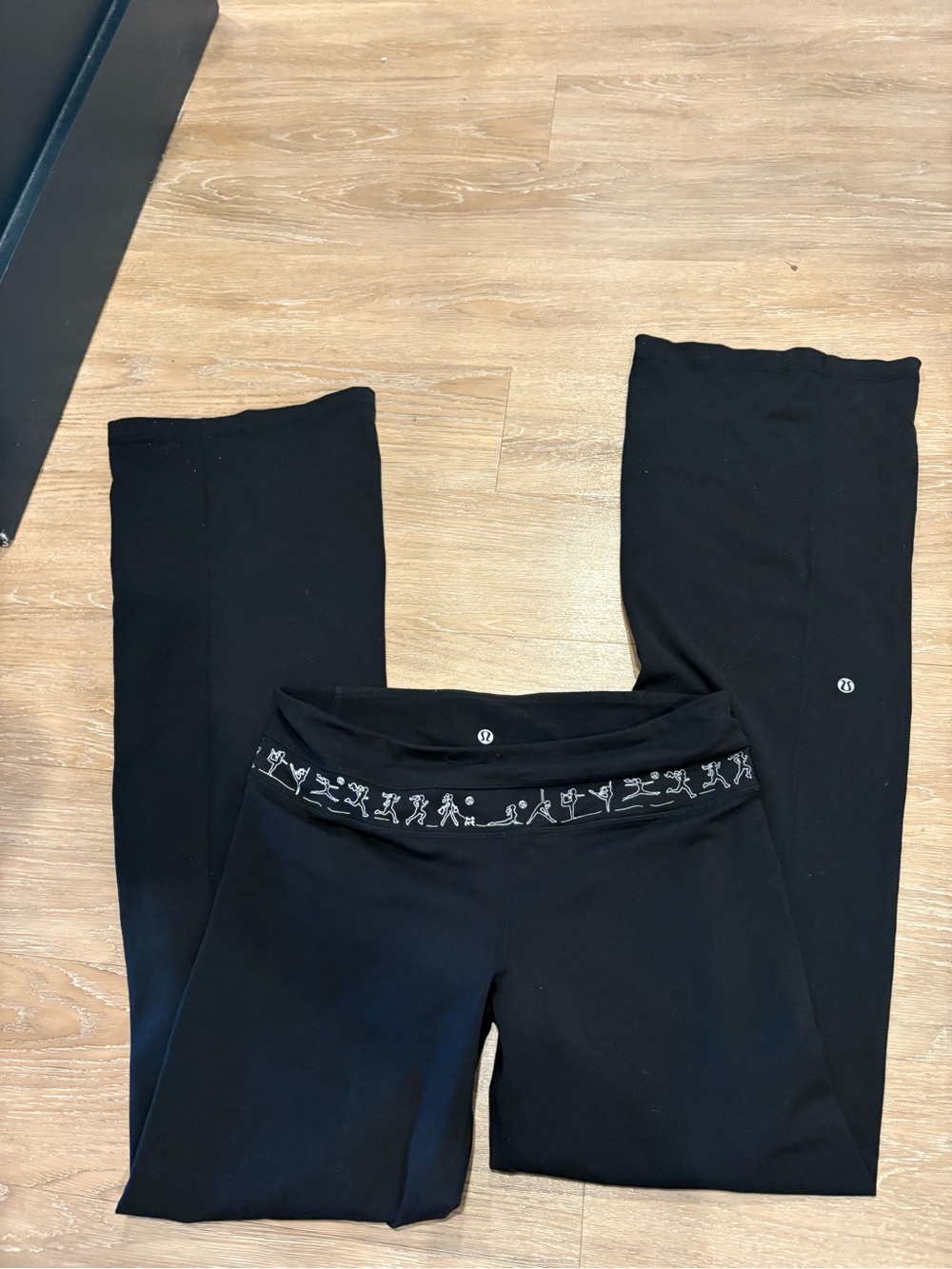 lululemon athletica Black Wide-Leg Yoga Pants with Icon Waistband